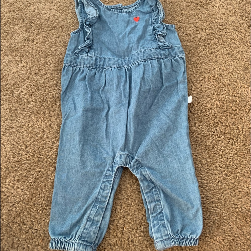 Denim baby girls jumpsuit